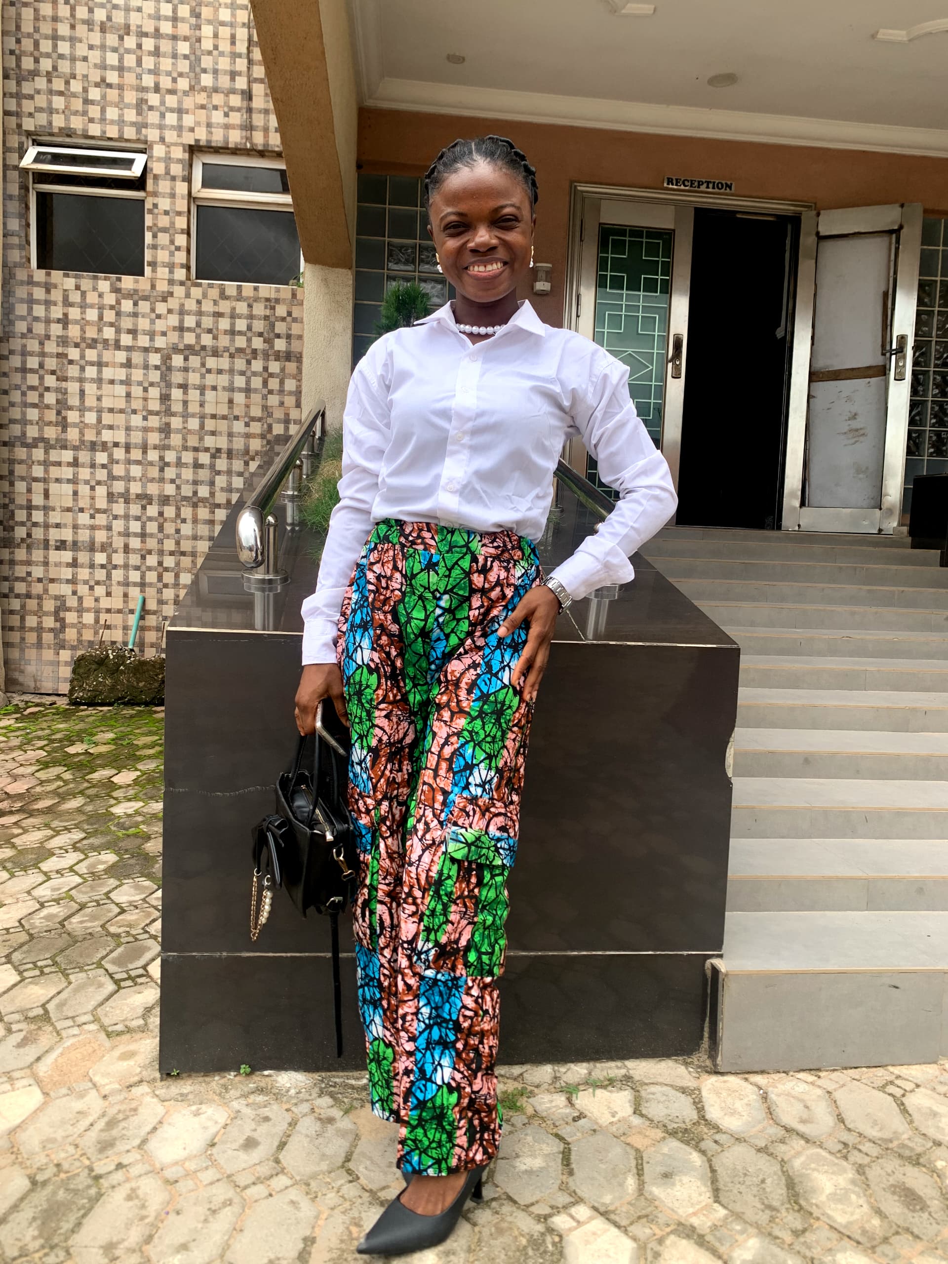 Vibrant Colorful Adire Wide-Leg Pants with Traditional Patterns
